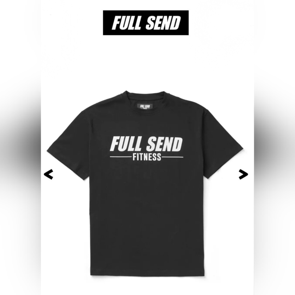 Full Send T-Shirt Fitness Front Rubber Chest Logo Size Small